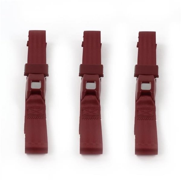 Geared2Golf Standard 2 Point Burgundy Lap Bench Seat Belt Kit for Ford Fairlane 1962-1965 - 3 Belts GE1569154